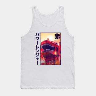 power Rangers Comic Boom Red Ranger Dinozord Kanji Poster T-Shirt Tank Top